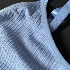 Baby blue sports bra